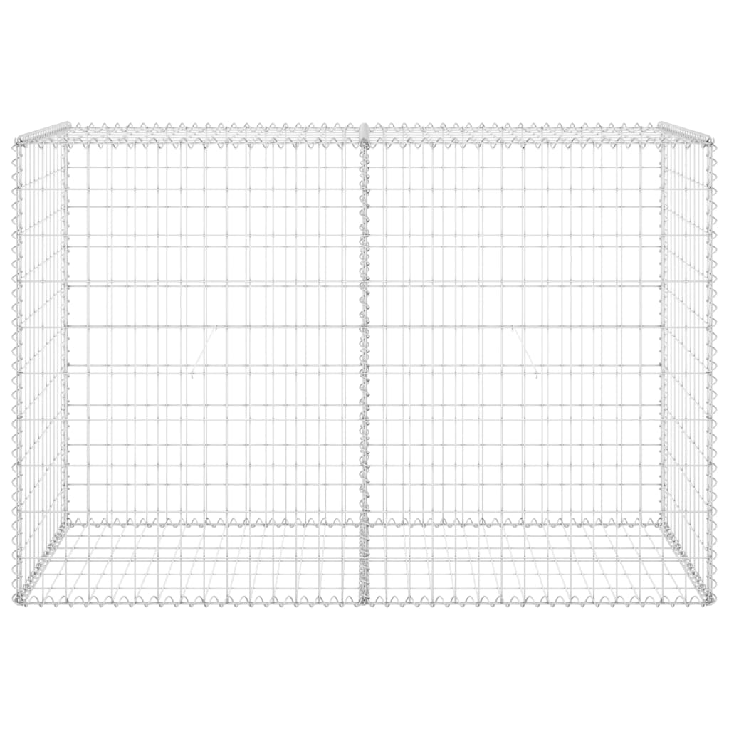 Vidaxl schanskorfmuur met deksels 150x60x100 cm gegalvaniseerd staal