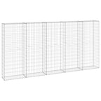 VidaXL Schanskorfmuur met deksels 300x30x150 cm gegalvaniseerd staal
