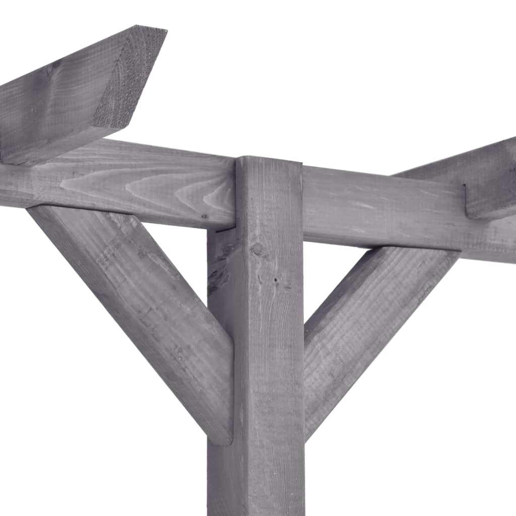 VidaXL Pergola 400x40x205 cm geïmpregneerd grenenhout grijs