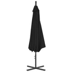 VidaXL Zweefparasol met stalen paal 300 cm zwart