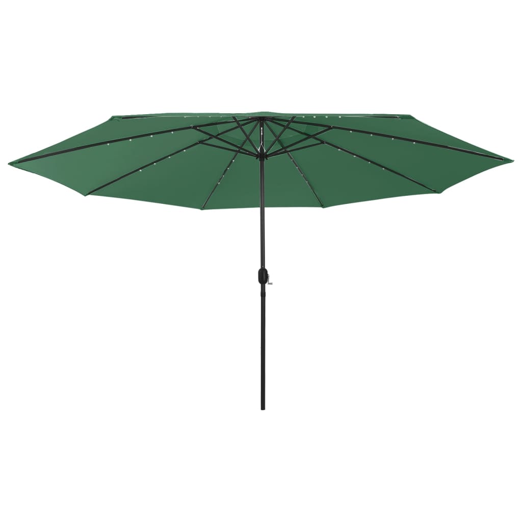 Vidaxl parasol met led-verlichting 400 cm groen