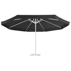Vidaxl vervangingsdoek voor parasol 515 cm zwart
