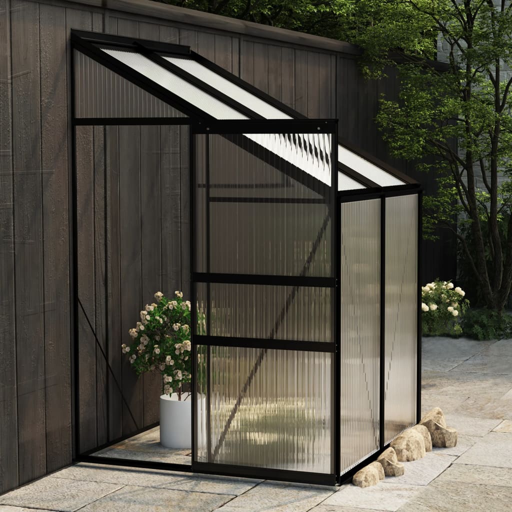 VidaXL Tuinkas 2,7 m³ aluminium antracietkleurig