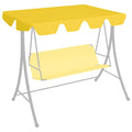 Vidaxl vervangingsluifel voor schommelbank 150 130x105 70 cm geel