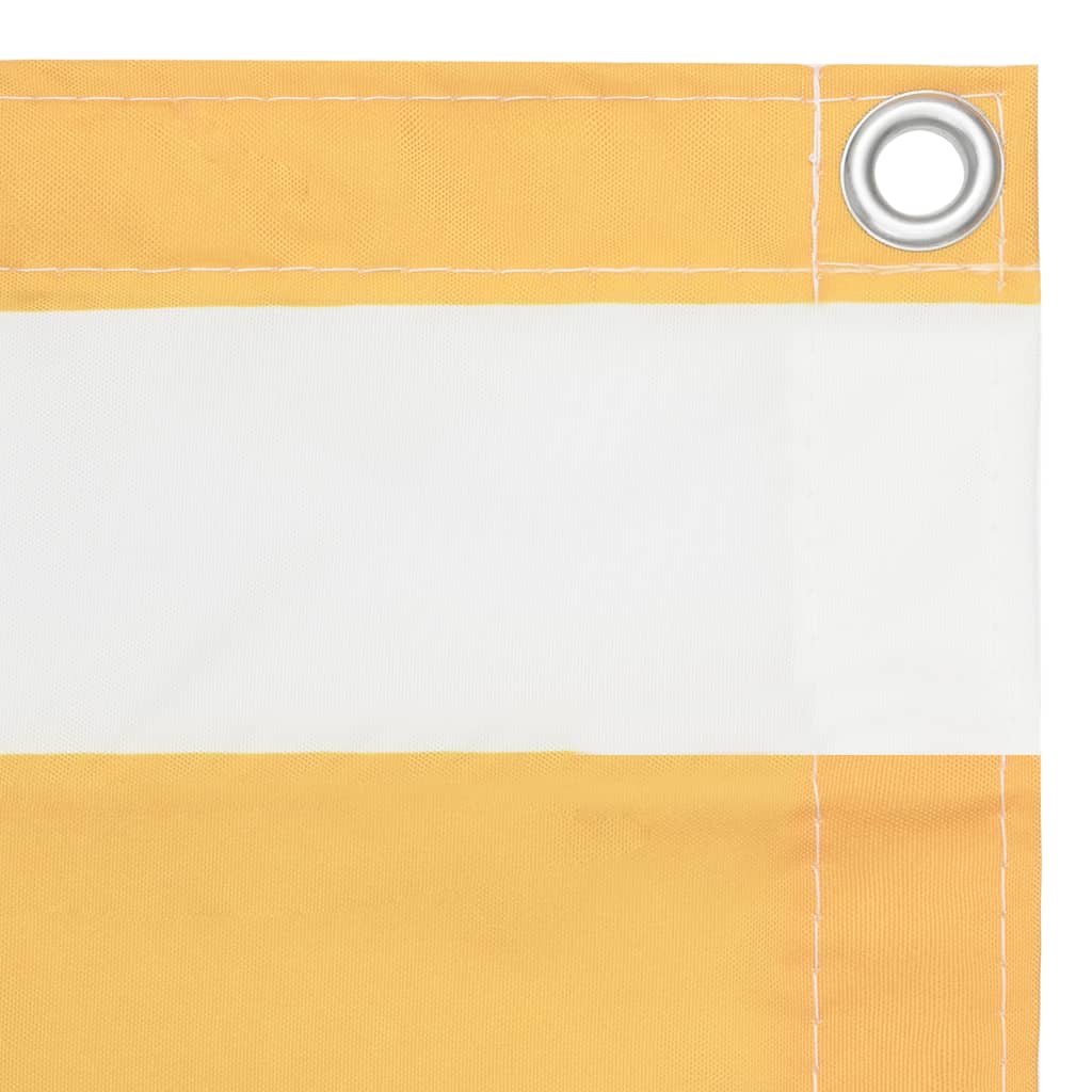 VidaXL Balkonscherm 75x600 cm oxford stof wit en geel