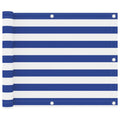 Vidaxl balkonscherm 75x400 cm oxford stof wit en blauw