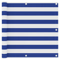Vidaxl balkonscherm 90x500 cm oxford stof wit en blauw