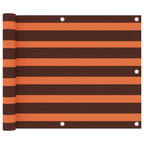 Vidaxl balkonscherm 75x500 cm oxford stof oranje en bruin