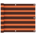 Vidaxl balkonscherm 75x600 cm oxford stof oranje en bruin