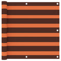 Vidaxl balkonscherm 90x600 cm oxford stof oranje en bruin