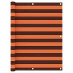 Vidaxl balkonscherm 120x400 cm oxford stof oranje en bruin
