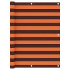 Vidaxl balkonscherm 125x500 cm oxford stof oranje en bruin