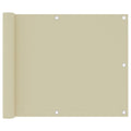 Vidaxl balkonscherm 75x300 cm oxford stof crème