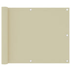 Vidaxl balkonscherm 75x300 cm oxford stof crème
