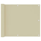 Vidaxl balkonscherm 75x500 cm oxford stof crème