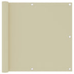 Vidaxl balkonscherm 90x500 cm oxford stof crème