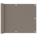 Vidaxl balkonscherm 75x600 cm oxford stof taupe