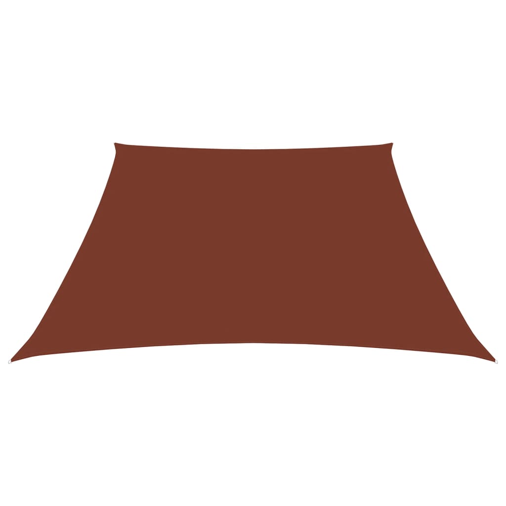 Vidaxl zonnezeil trapezium 3 5x4 m oxford stof terracottakleurig