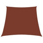 VidaXL Zonnescherm trapezium 4/5x4 m oxford stof terracottakleurig