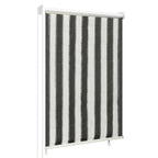 VidaXL Rolgordijn voor buiten gestreept 60x140 cm antraciet en wit