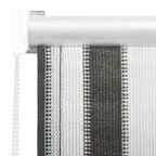 VidaXL Rolgordijn voor buiten gestreept 60x140 cm antraciet en wit