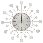 Vidaxl wandklok 40 cm metaal zilverkleurig