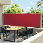 Vidaxl tuinscherm uittrekbaar 140x600 cm rood