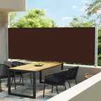 Vidaxl tuinscherm uittrekbaar 600x160 cm bruin