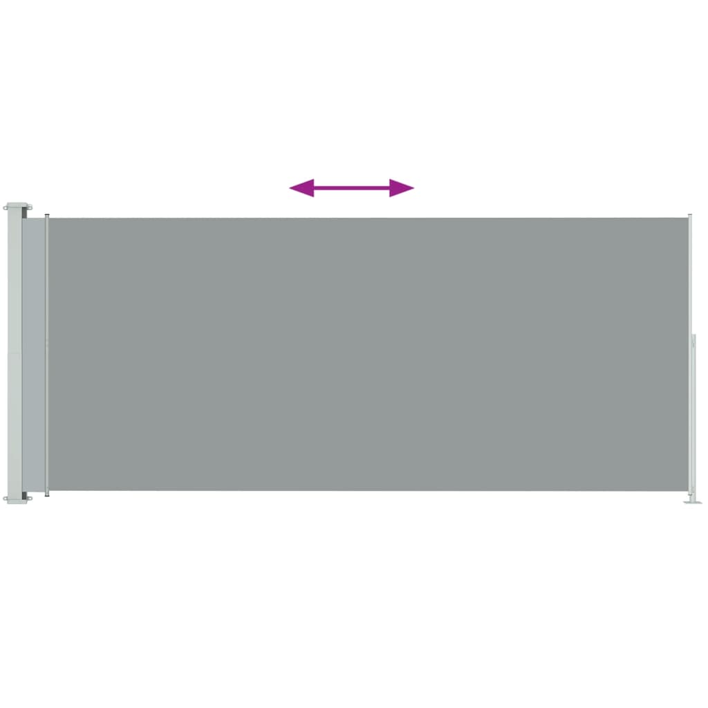 Vidaxl tuinscherm uittrekbaar 180x500 cm grijs