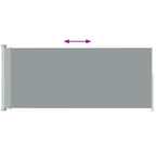 Vidaxl tuinscherm uittrekbaar 180x500 cm grijs