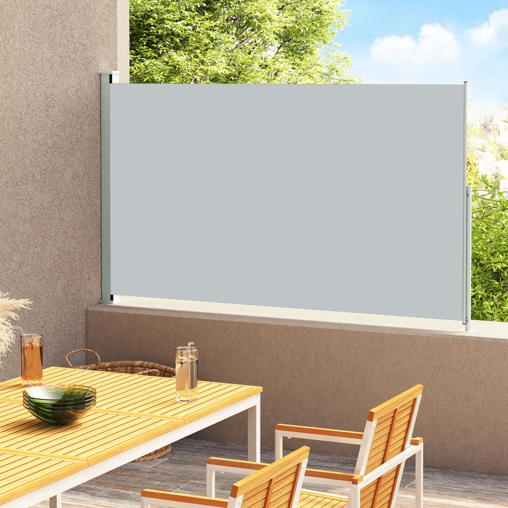Vidaxl tuinscherm uittrekbaar 220x300 cm grijs