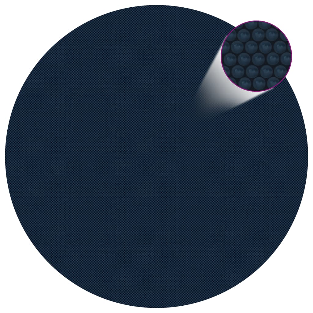 Vidaxl zwembadfolie solar drijvend 300 cm pe zwart en blauw