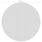 VidaXL Zwembadfolie solar drijvend 356 cm PE grijs