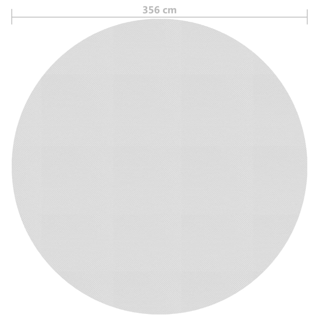 VidaXL Zwembadfolie solar drijvend 356 cm PE grijs