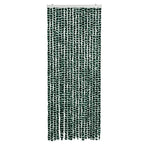 Vidaxl vliegengordijn 56x185 cm chenille groen en wit