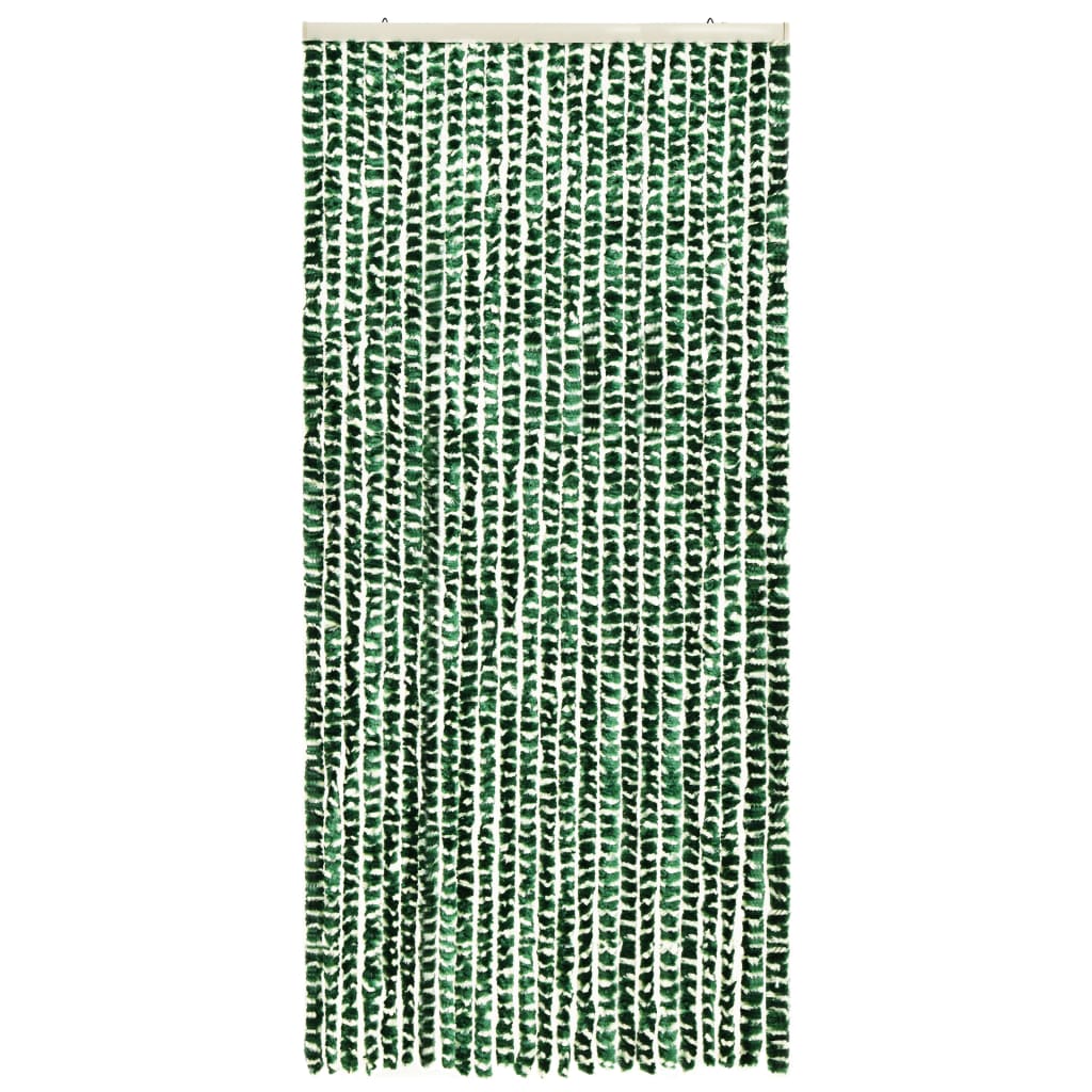 Vidaxl vliegengordijn 100x220 cm chenille groen en wit