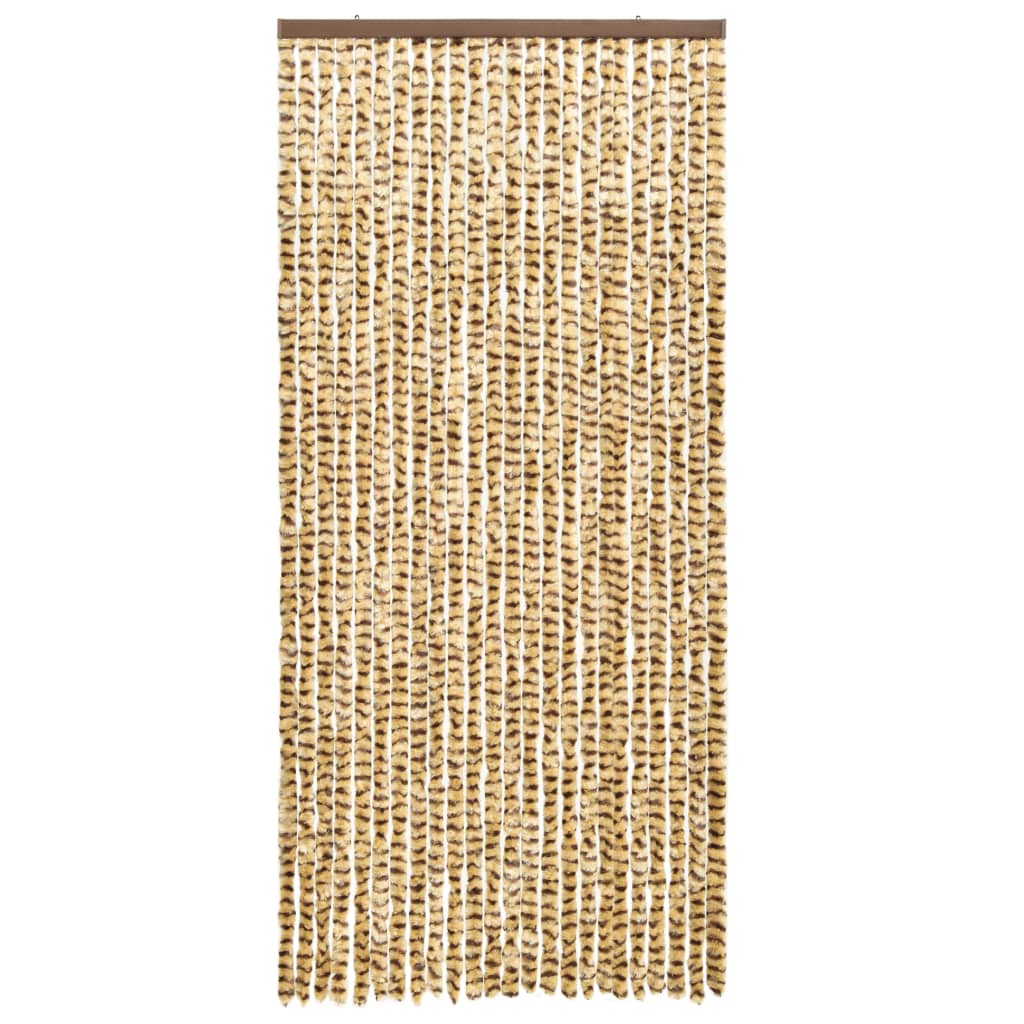 Vidaxl vliegengordijn 90x220 cm chenille beige en bruin