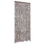Vidaxl vliegengordijn 90x220 cm chenille bruin en wit