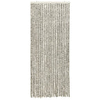 Vidaxl vliegengordijn 56x185 cm chenille licht- en donkergrijs
