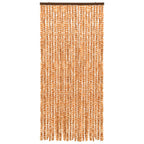 Vidaxl vliegengordijn 90x220 cm chenille oker en wit
