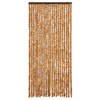Vidaxl vliegengordijn 90x220 cm chenille oker en wit