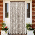Vidaxl vliegengordijn 56x185 cm chenille taupe en wit