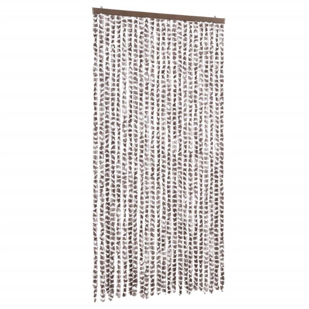 Vidaxl vliegengordijn 100x220 cm chenille taupe en wit