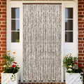 Vidaxl vliegengordijn 100x220 cm chenille taupe en wit