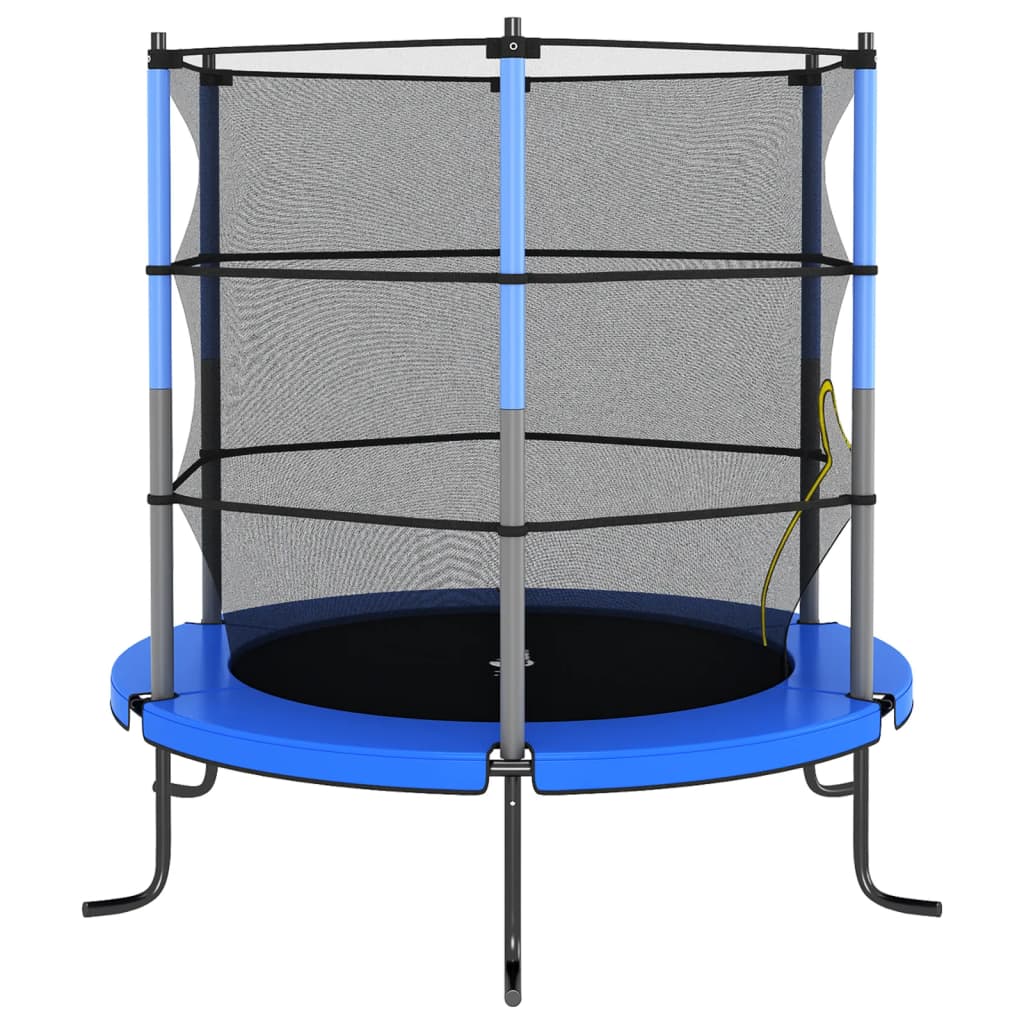 Vidaxl trampoline met veiligheidsnet rond 140x160 cm blauw