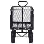 VidaXL Tuinwagen 350 kg zwart