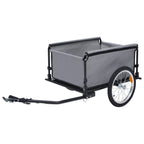 Vidaxl fietstrailer 65 kg grijs en oranje