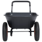 VidaXL Kruiwagen 100 kg 78 L zwart en oranje