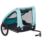 Vidaxl hondenfietstrailer blauw en zwart