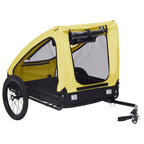 Vidaxl hondenfietstrailer geel en zwart